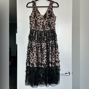 RW&CO. Black and Pink Floral Dress